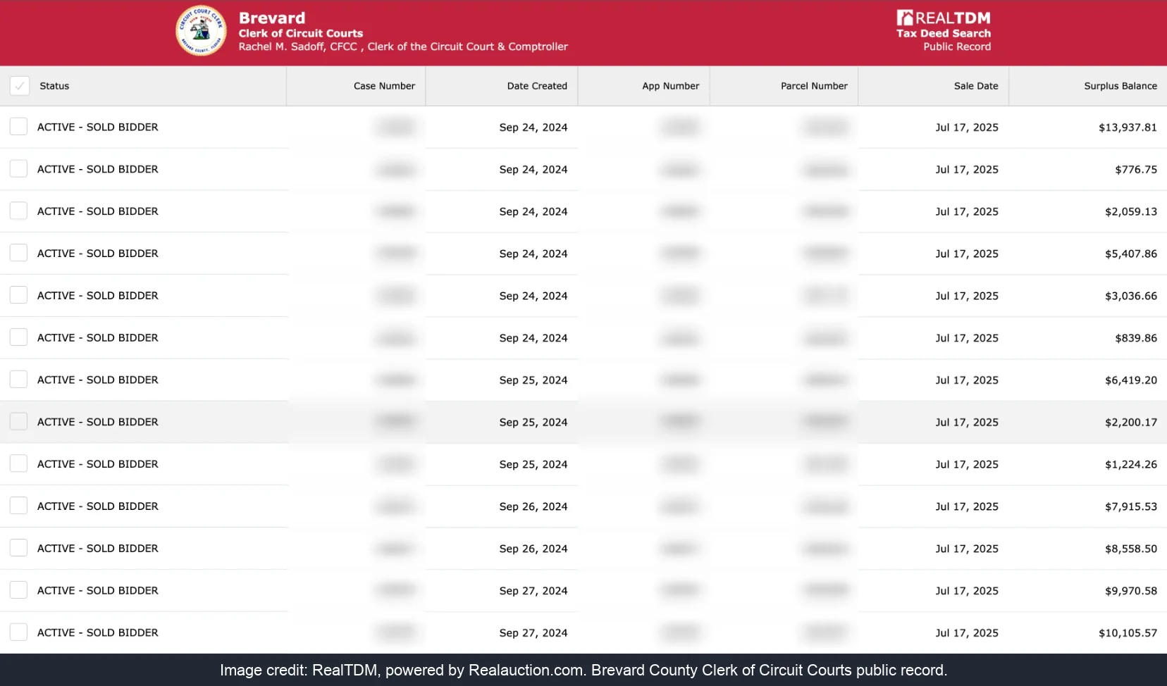 programs_tax-overages-training_county-surplus-list Tax overages training: a county surplus list from Brevard County, Florida
